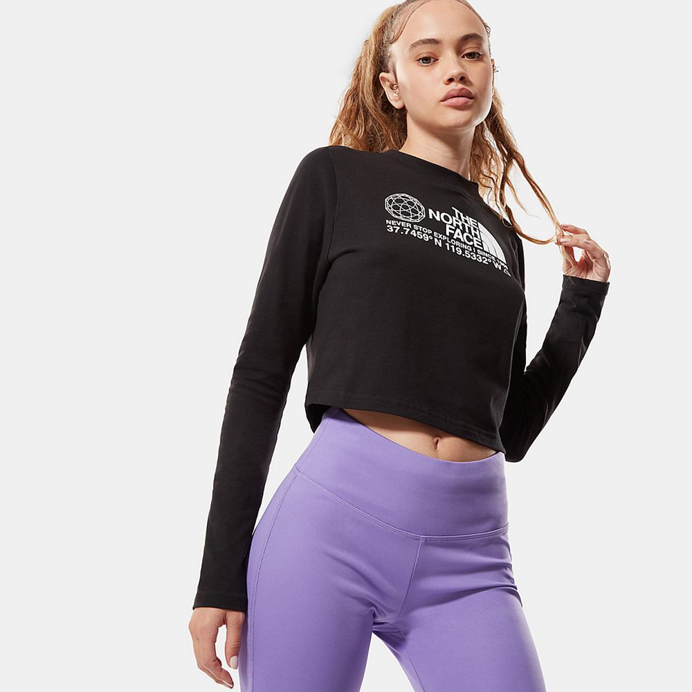 The North Face Long Sleeve Womens Australia - The North Face Coordinates Long-Sleeve Black (HMF-6574